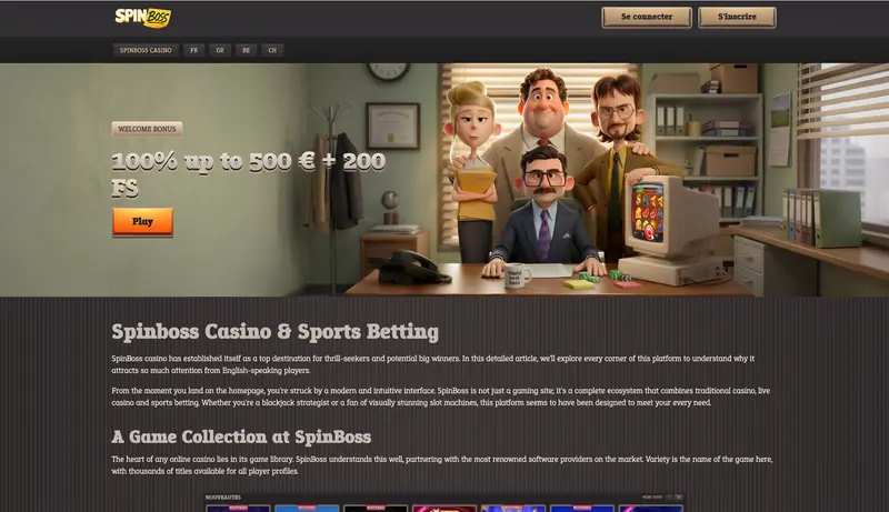 SpinBoss website preview